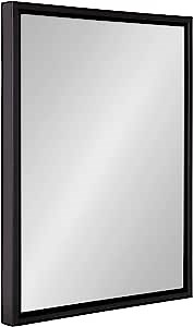 Kate and Laurel Evans Modern Wall Mirror, 18" x 24", Black, Contemporary Chic Accent Mirror