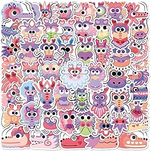 60 PCS Preppy Dragon Water Bottle Stickers, Cute Chinese Graffiti Dragon Stickers Pack for Kids Teens Adults, Reusable Waterproof Vinyl Stickers Decals for Laptop, Phone, Skateboard, Classroom Rewards