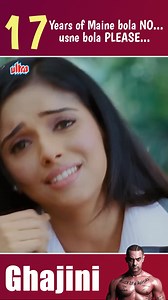 309K views · 6.8K reactions | 17 Years of Maine bola NO… Usne bola PLEASE…  Ghajini — a love story that still hurts! #Ghajini #17YearsOfGhajini #AamirKhan #Kalpana #BollywoodNostalgia #IconicScene #BollywoodReels #HeartbreakMovie #LoveAndPain | Ultra Hindi Movies | Facebook