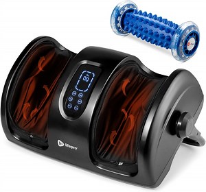 Lifepro RelaxaTilt X Shiatsu Foot and Calf Massager with Heat and Compression - Black