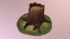 Tree Stump - 3D model by kenzeebyrne