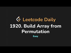 1920. Build Array from Permutation | Leetcode Daily - Python