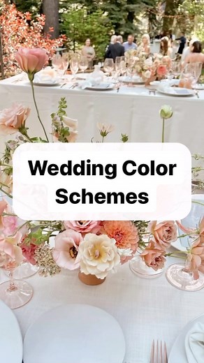 1.4K views | Wedding color schemes. What is your favorite?  #realwedding #realweddings #caratsandcake #luxuryeventplanner #tablescape #tablescapes #tabledecor #tabledecoration #weddingideas #weddingdetails #weddingrentals #stylemepretty #wedboard #weddingdecor #weddingdecoration #weddinginspo #creativelywed #marthaweddings #weddingreceptiondecor #weddingvenue #modernbride #glamwedding | Connie Duglin Linen Rental | Facebook