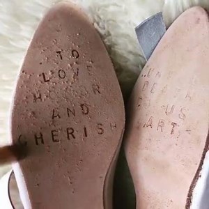 We're loving these custom bridal shoes with the sweetest message. From Etsy shop Rilee Shoes. http://etsy.me/2hm79gV | Etsy