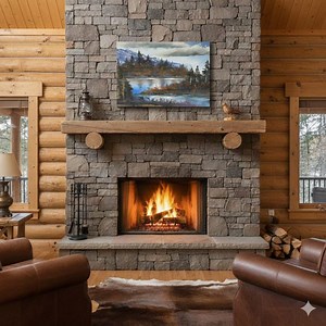 Lake Reflection Wall Art: Pine Forest Scene - Matte Canvas Print - Etsy