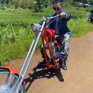 49K views · 28 reactions | Crafting a Cool Mini Chopper from an old Cub-50 - Homemade Chopper Mini from old Super Cup-50 | Khi Đàn Ông Mang Bầu | Facebook