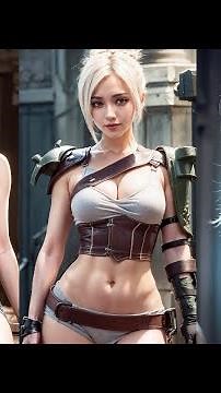 Riven from league of legends [4K Ai lookbook] underboob,mini skirt