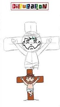 Dibujando a jesus crucificado | Dibujos fáciles