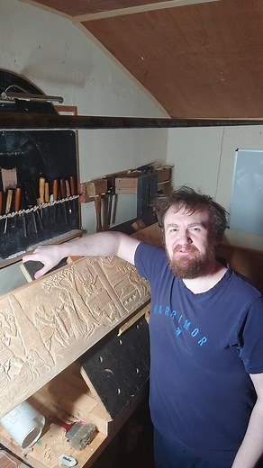 1.4K views · 34 reactions | How to make a huge carving Just a quick overview of the steps I go through when planning a big, long carving like this one about Prometheus #woodcarving #artprocess #makingstuff #woodcarver #prometheus #greekmythology | Clint Rose Carving | Facebook