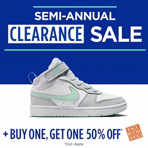 PRICE DROPS! Shop the Semi-Annual Clearance Sale for the lowest prices of the season, plus stack with BOGO 50% OFF! 🔥 cur.lt/tipoiq6ri | Rack Room Shoes
