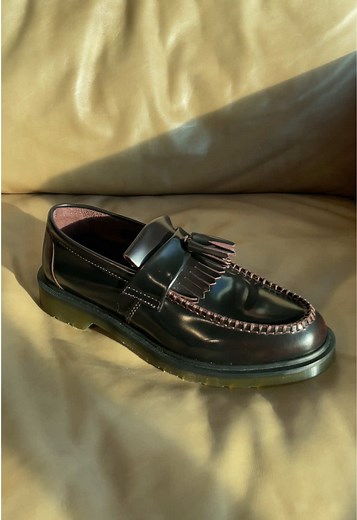 Discover Dr. Martens Arcadia Cherry Red Loafers