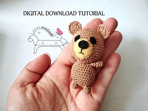 Crochet Teddy Bear Tutorial Amigurumi Toy Pattern, How to Make Basic Teddy DIY Create PDF Miniature Dollhouse Digital Download, Instruction - Etsy