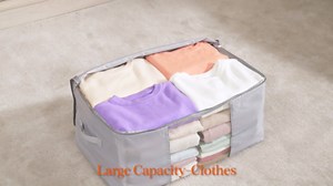 Lifewit 2 Pack Comforter Storage Bags, Folable Blanket Storage, Fabric Clothes Organizer Storage Containers with Zippers for King/Queen Comforters, Pillows, Blankets, Bedding, Quilt, Duvet, 60L