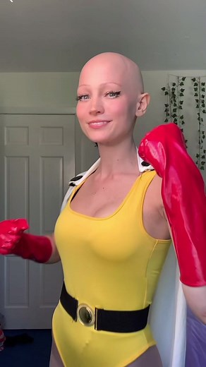 Replying to @Eddie Thomson the cosplay I went bald for 😜 #onepunchman #saitama #saitamacosplay #cosplay