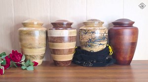 ZIYA Large Wooden Cremation Urns for Human Ashes Adult Male Female – Mango Wood Burial Urn for Ashes for Women Men Decorative Memorial Funeral Urns for Ashes with Velvet Bag up to 200 lbs