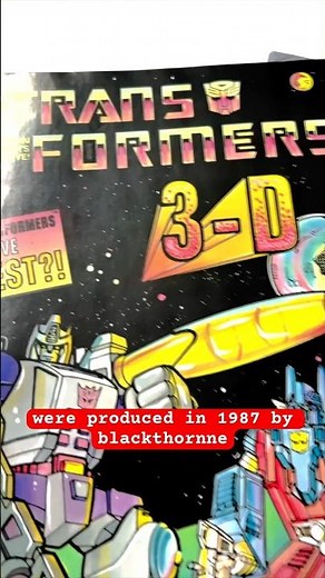 Transformers had 3D Comics! #comicbooks #80s #comics