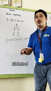 AC Method - Factoring #reels #teacher #fbreels #fyp #math #reelsinstagram #fb #fypシ゚viralシ #teachersofinstagram #moi | Moises Carlos