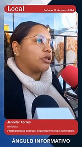 🟪 #Durango | Faltan políticas públicas, seguridad e incluso iluminación en las calles para avanzar en el tema de violencia contra la mujer, señaló la activista Jennifer Torres. | Ángulo Informativo