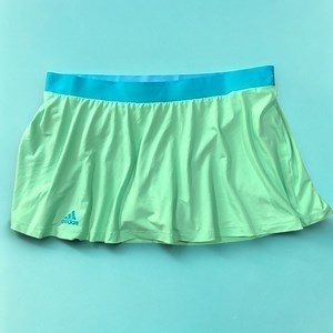 Adidas Climalite Green Glow Tennis Skort XL Pleated (36x13)