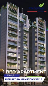 The Springs Atrium, Off Hali Road, Gulberg II, Lahore. 𝟏-𝐁𝐞𝐝 𝐀𝐩𝐚𝐫𝐭𝐦𝐞𝐧𝐭 𝐈𝐧𝐬𝐩𝐢𝐫𝐞𝐝 𝐛𝐲 𝐇𝐚𝐦𝐩𝐭𝐨𝐧𝐬 𝐒𝐭𝐲𝐥𝐞. 𝐀𝐫𝐞𝐚: 716 Sqft. 𝐋𝐢𝐯𝐢𝐧𝐠 𝐫𝐨𝐨𝐦: American Classic Furniture paired with the coastal palette. 𝐃𝐢𝐧𝐢𝐧𝐠: Compact Dining with Louis Chairs. 𝐊𝐢𝐭𝐜𝐡𝐞𝐧: Modern flat-paneled kitchen with ample storage space. 𝐁𝐞𝐝𝐫𝐨𝐨𝐦: A classic bed against the battened wall. 𝐒𝐞𝐚𝐭𝐢𝐧𝐠: A corner sitting area with high-back chairs and a hand-painted end tabl