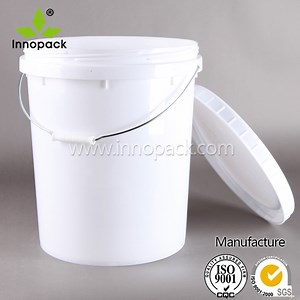 [Hot Item] 20L Screw Top Lid Plastic Bucket with Metal Handle