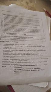 Guidelines and instructions for a Grade 11 Business Studies pro... | Filo