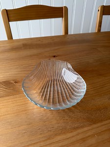 Vintage Shell Dish Clear Glass - Etsy Australia