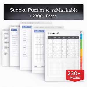 Remarkable Sudoku Puzzle Book | 230 Brain Games (digital Download) - Etsy