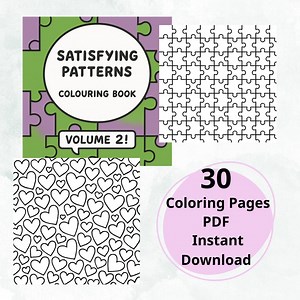 Satisfying Pattern Coloring Pages Vol. 2 for Adult | 30 Relaxing Designs| Printable (pdf-instant Download) - Etsy