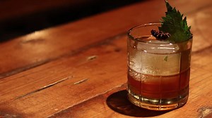7.3K views · 88 reactions | This cocktail is a twist on the old-fashioned, but using Japanese whiskey and a hint of shiso. Green tea syrup lends a beautiful earthiness to the cocktail, and the whiskey barrel-aged bitters lend a cinnamon component. | Honolulu Star-Advertiser | Facebook