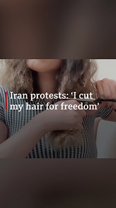 "I cut my hair for freedom." One Iranian woman explains why she is protesting by cutting her hair - for the second time in her life. More from Iran: https://bbc.in/3Mr2TXA | BBC World Service