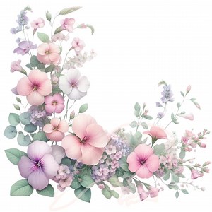 Watercolor Florals Clipart, Wildflower Corner PNG , Transparent Background 18 Flower Set (digital Download) - Etsy Canada