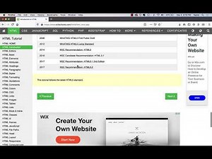 w3schools: HTML introduction