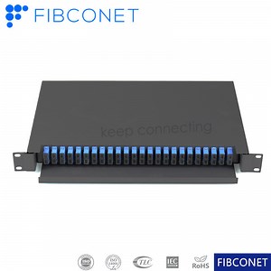 [Hot Item] FTTH Optical Fiber Patch Panel Rack Mounted Sc Dx 48 Port Fiber Optic ODF