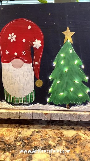 2.3K views · 28 reactions | Christmas in July so we don’t have to rush come November! Grab you a wood art kit with everything you need to create this item! #gnomes #christmasinjuly #craftkits #christmas2022 #crafting #crafts #craftymom #diyart #diypainting #easyart #artkit | Art & Grace | Facebook