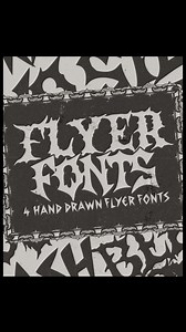 Created for the scene, now available to you. I've created 4 hand-drawn fonts inspired by old-school hardcore show flyers. Used by The Ghost of a Thousand, Cold World, Doom, Mayhem, Brutality Will Prevail and more. Get each font for only £12, or bundle all four with our Flyer Fonts Bundle for only £29 - at 40% OFF! | Tom Gordon Design LTD.
