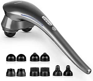 HANGSUN Cordless Back Massager Handheld Deep Tissue Percussion Massage for Shoulder, Leg, Calf, Foot