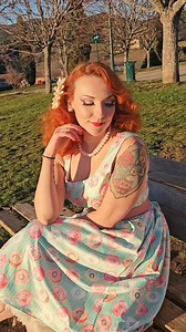 Sweet and sassy @lil_astra_burly 💙😍🍩🥯#dollyanddotty #vintagestyle #donutdress #swingdress #retrostyle #retro #vintagefashion | Dolly and Dotty