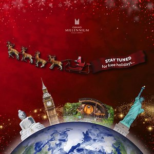 Santa is nearby! 🎅🏻 Are you ready? #ChristmasAtGrandMillenniumKL #HolidaysAtGrandMillenniumKL #FestiveMagicAtGMKL #DiscoverMillenniumMagic #GrandMillenniumKL #KualaLumpur | Grand Millennium Kuala Lumpur