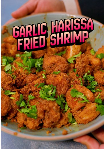 Garlic Butter Harissa Fried Shrimp Recipe