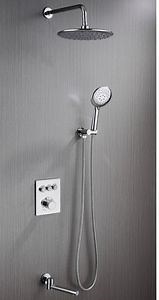 [Hot Item] Bathroom Concealed Shower Set Brass Body Wall Mounted Shower Faucet Chrome Finish