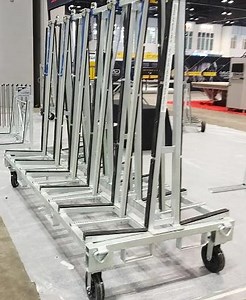 [Hot Item] Storage Shelf L Frame Glass Rack Metal Storage Shelf Glass Transportation Racks