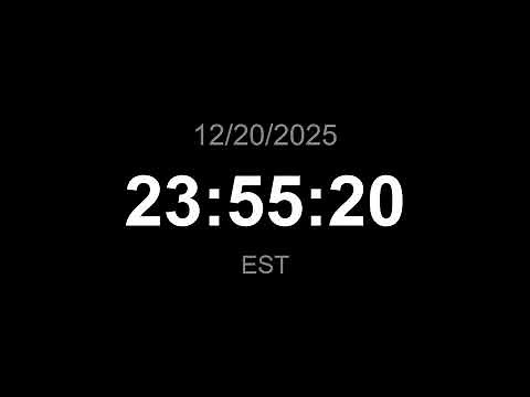 🔴 LIVE | Clock - EST (Current time)