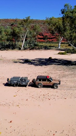 Nothing beats the thrill of four-wheel driving through the heart of the outback 🏜️ 🎥 @tylzzz #explore #australia #travel #outdoors #roadtrip #nature #outback #4x4 #4wd #campertrailer #offroad | OPUS Campers Australia