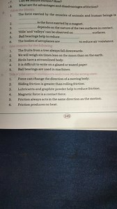 What are the advantages and disadvantages of friction?Fill in... | Filo