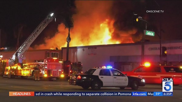 Massive fire torches SoCal warehouse