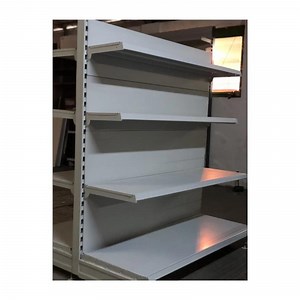 [Hot Item] High Sales Double-Side Gondola Shelves White Steel Supermarket Shelves