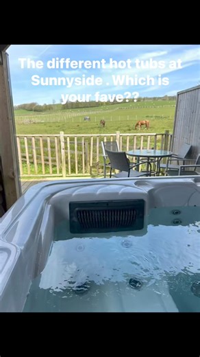 3.9K views | Different hot tubs and different views at Sunnyside. Which do you prefer?? #hottubgoals #glamping | Sunnyside Lodges -Scotland, With Luxury Hot Tubs | Facebook