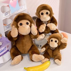 [Hot Item] Zoo Mascot Plush Stuffed Simulated Furry Monkey Toy Doll for Child Gift