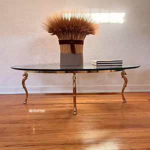 Vintage Mid Century Brass Coffee Table / Horse Hoof Feet / Made in Italy - Etsy